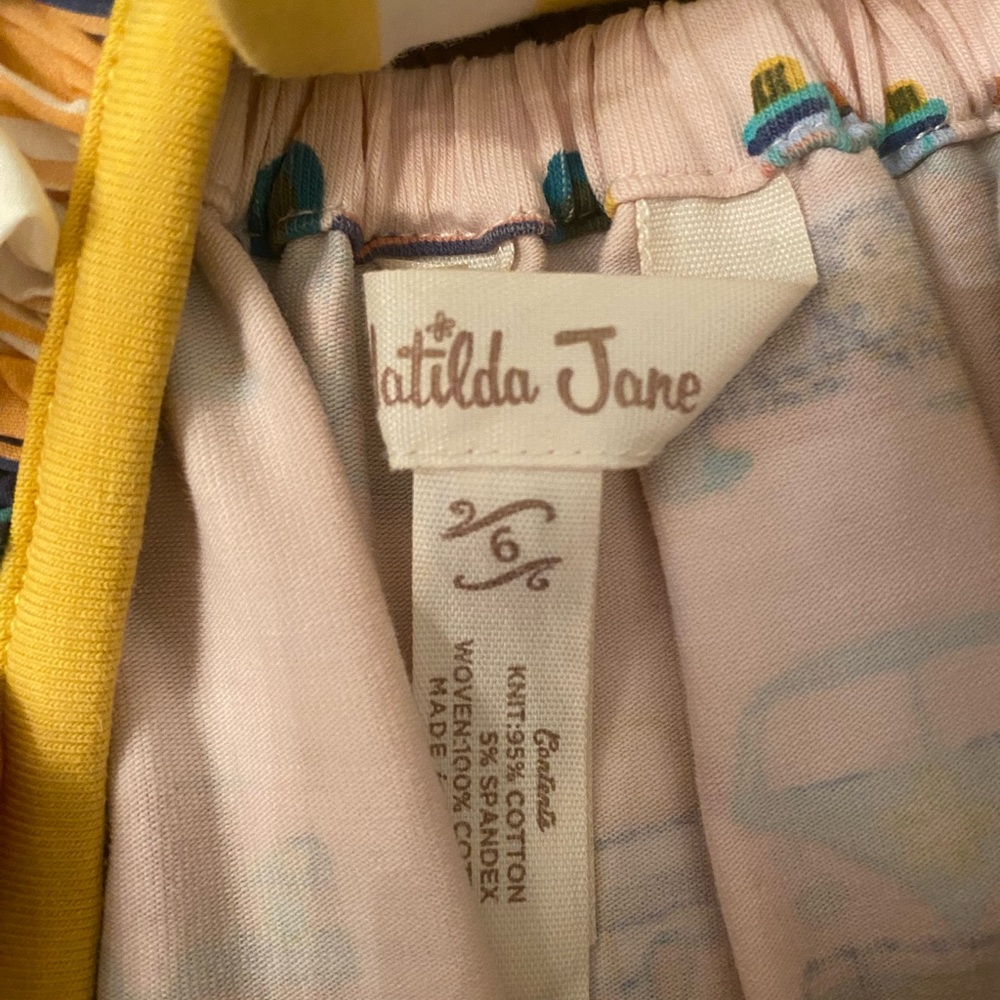 Matilda Jane Yellow Striped Tunic Dress with Colorful Bus Print - Picture 3 of 3